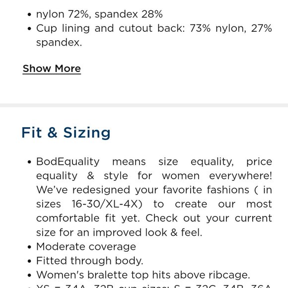 NWT Floral Signature Mesh Bralette 2X - Picture 5 of 6